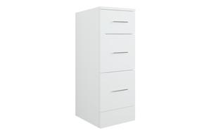 Tarassa 300mm 3 Drawer Base Unit - White Gloss